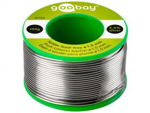 Solder wire 1.0mm Sn/Cu/Ag 100g lead free @ electrokit