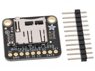 MicroSD-läsare 3V SPI/SDIO @ electrokit
