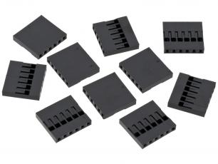 Contact housing 2.54mm 1x6-pin 10-pack @ electrokit