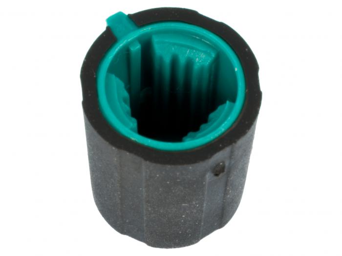 Knob rubber green 11.5x13.5mm @ electrokit (2 of 2)