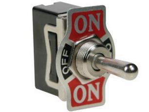 Toggle switch with sign 2-p (on)-off-(on) @ electrokit