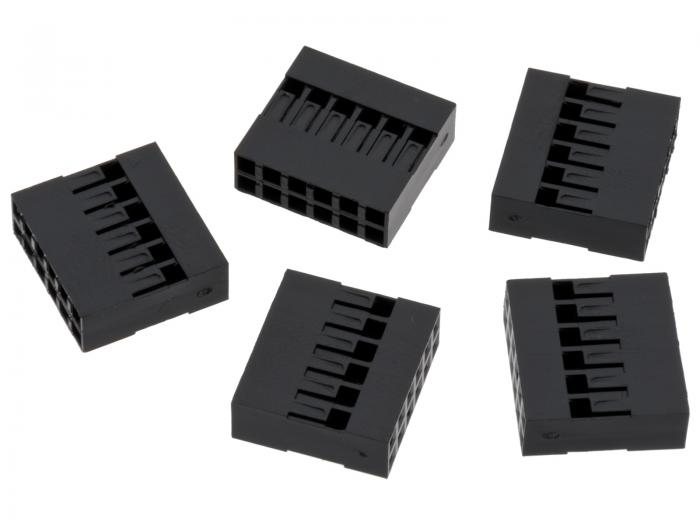 Contact housing 2.54mm 2x6-pin 5-pack @ electrokit (1 of 1)