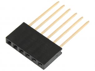 Female header 2.54mm 6-p stackable @ electrokit