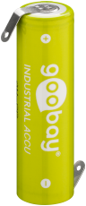 NiMH AA battery 1.2V 2100mAh solder tags @ electrokit