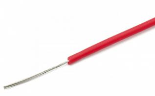 Hook-up wire AWG28 silicone red @ electrokit