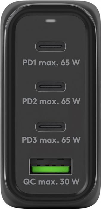 USB-C PD multiport GaN laddare 68W svart @ electrokit (2 av 4)
