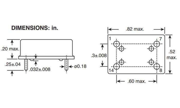 Oscillator 9.8304 MHz DIL-14 @ electrokit (2 av 2)