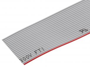 Ribbon cable gray 20 wires 1.27 mm /m @ electrokit