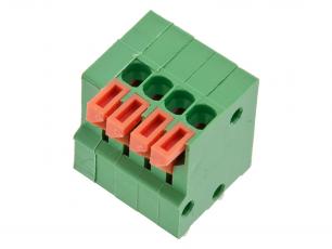 Spring terminal 4-pin 2.54mm @ electrokit