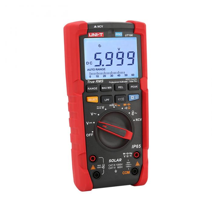 Digital multimeter TrueRMS 3 3/4 digit IP65 UNI-T UT196 @ electrokit (3 of 6)