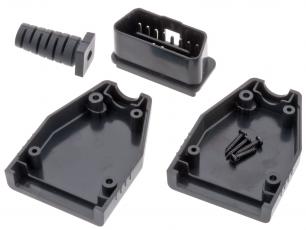 OBD2 connector male with housing @ electrokit