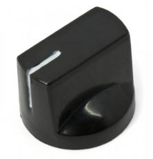 Knob black ø19x15mm @ electrokit