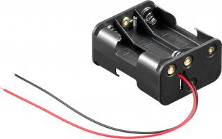 Battery holder 6xAA cable @ electrokit