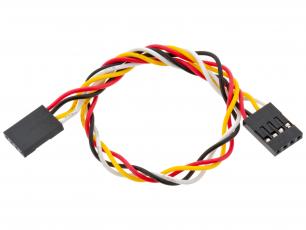 Jumper wires 4-pin 200mm @ electrokit