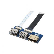 CM4 Mini Base Board USB and HDMI adapter @ electrokit
