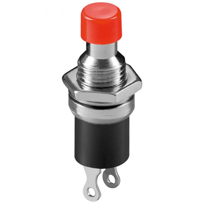 Push button 1-p off-(on) metal red solder lugs @ electrokit (1 of 2)