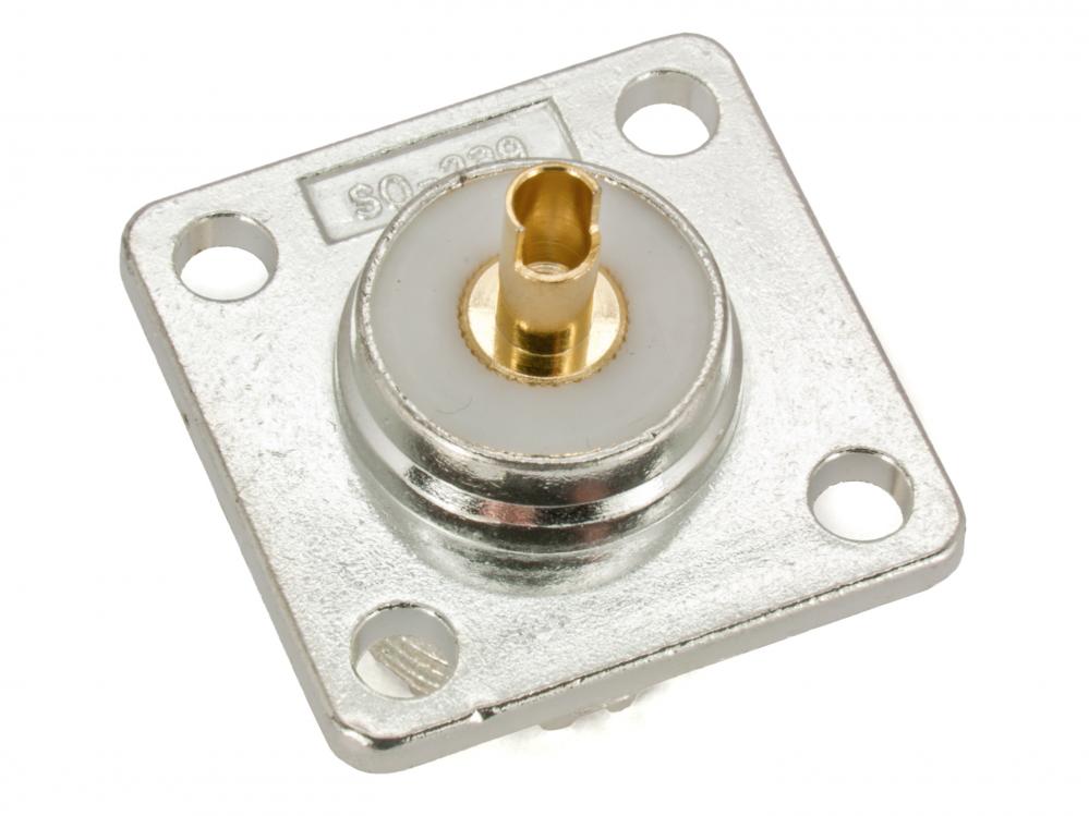 Connettore UHF Femmina SO239 Per Montaggio Su Pannello, Telaio, Flangia - Foto 4