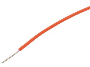 Hook-up wire AWG24 stranded - orange /m @ electrokit