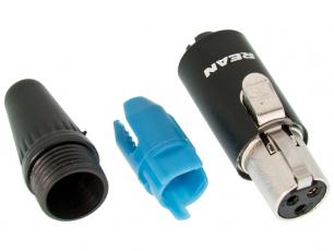 Mini XLR 3-p female cable @ electrokit