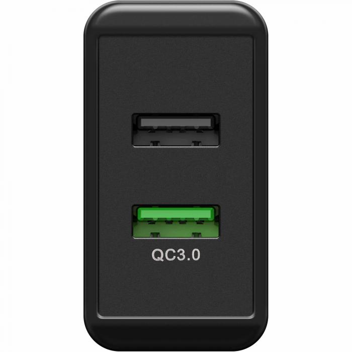 USB fast charger QC 3.0 28W black @ electrokit (2 of 4)