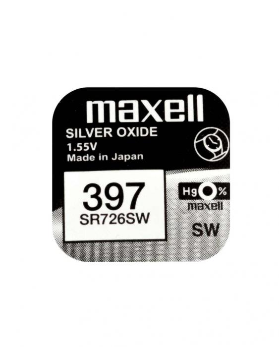 Knappcellsbatteri silveroxid 396/397 SR726 Maxell @ electrokit (1 av 2)