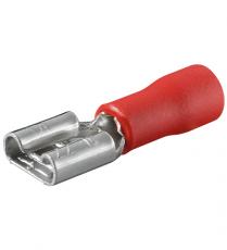 Blade receptacle 6.3x0.8mm red @ electrokit