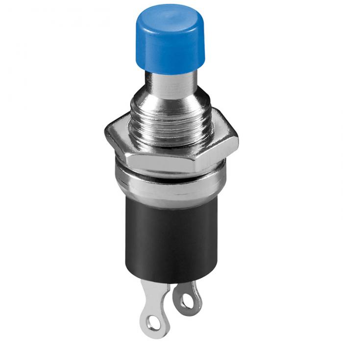 Push button 1-p off-(on) metal blue solder lugs @ electrokit (1 of 2)