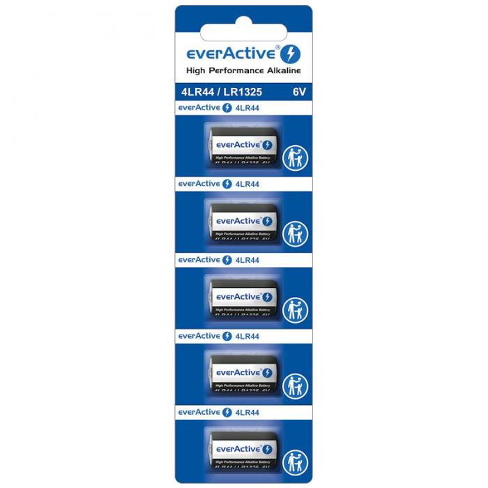 4LR44 alkaline battery 6V everActive 5-pack @ electrokit (1 of 1)