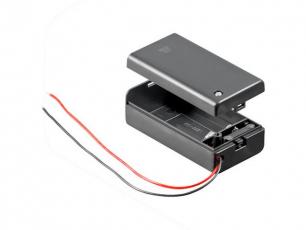 Battery holder 9V box w. cable @ electrokit