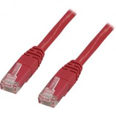 Patch cable U/UTP Cat6 1m red crossed @ electrokit