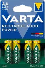 NiMH AA battery rechargeble 1.2V 2600mAh Varta 4-pack @ electrokit