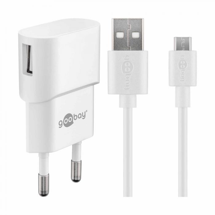 Micro-USB Charger set 5W 1A white @ electrokit (1 of 4)