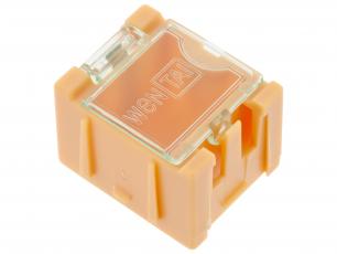 Modular Plastic Storage Box - yellow @ electrokit