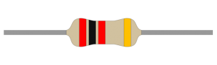 Resistor carbon film 0.25W 2kohm (2k) @ electrokit