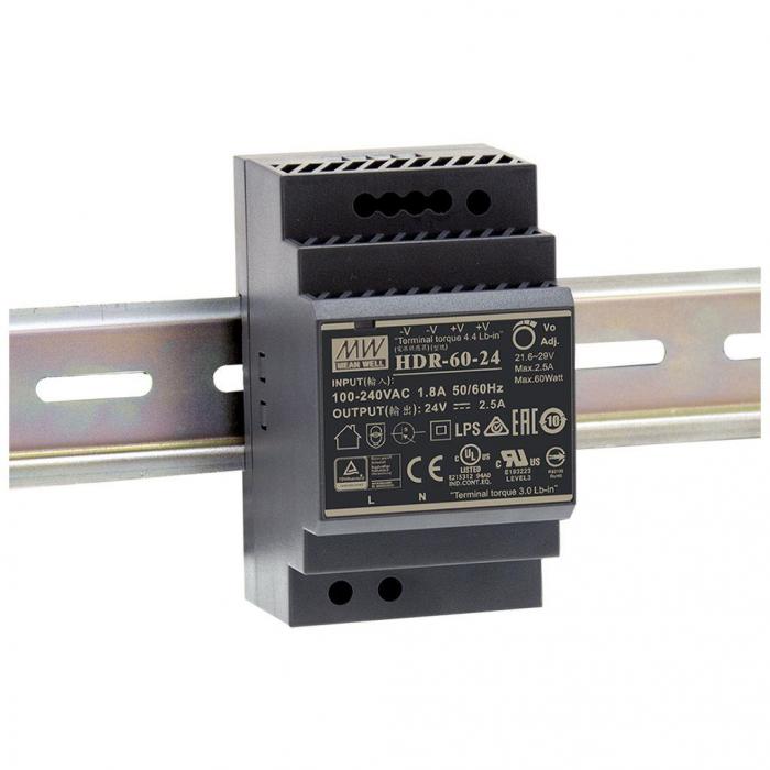 Switchat ntaggregat 5V 6.5A DIN-skena HDR-60-5 @ electrokit (1 of 1)