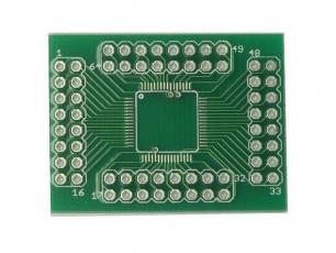 Adaptercard xQFP64 0.50mm @ electrokit