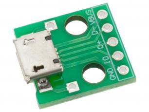 Micro-USB breakout board @ electrokit