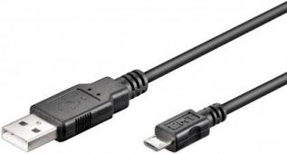 USB-kabel A-hane - micro B hane 30cm @ electrokit