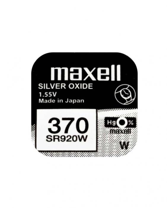 Knappcellsbatteri silveroxid 370 SR920 Maxell @ electrokit (1 av 2)
