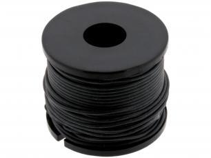 Hookup wire AWG30 silicone 15m - black @ electrokit