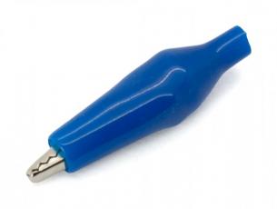 Alligator clip insulated blue @ electrokit