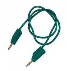 Test lead 2mm plug 300mm green @ electrokit