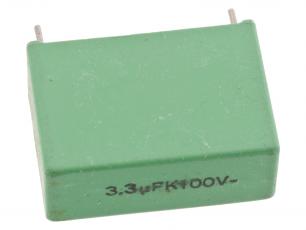 Kondensator 3.3uF 100V 22.5mm @ electrokit
