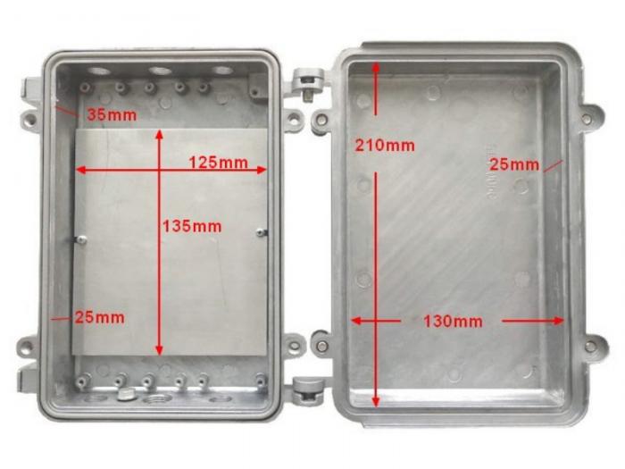 Aluminium enclosure die-cast IP67 235x155x75mm @ electrokit (6 of 8)