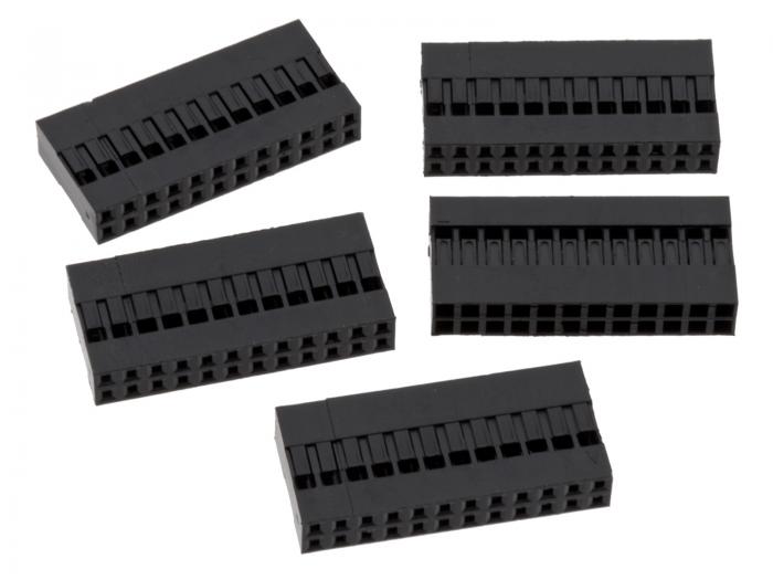Contact housing 2.54mm 2x12-pin 5-pack @ electrokit (1 of 1)
