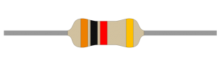 Resistor carbon film 0.25W 3kohm (3k) @ electrokit