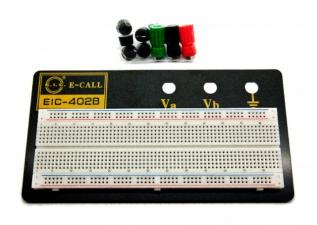 Breadboard 840 conn. on a board @ electrokit