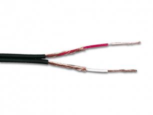 Shielded cable 2x 0.2mm² black /m @ electrokit