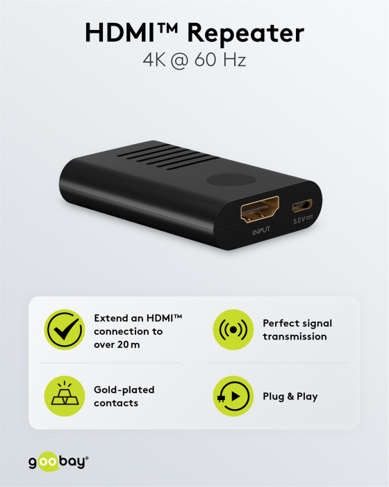 HDMI 2.0 repeater (4K@60 Hz) @ electrokit (3 av 6)