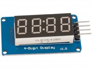 Seriell display 7-segment 4 siffror TM1637 @ electrokit